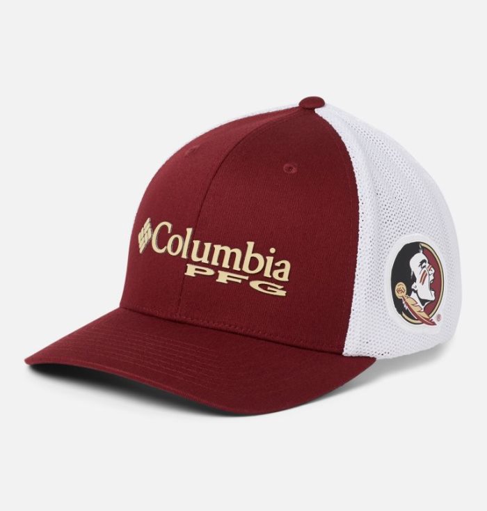 Boné Columbia PFG Mesh™ Ball Cap - Florida State Masculino Vermelhas Escuro Portugal | 151917-0VSL