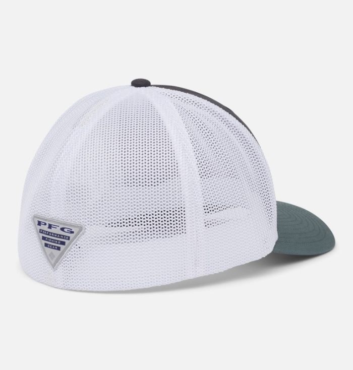 Boné Columbia PFG Mesh™ Ball Cap Masculino Cinzentas Escuro Branco Luz Turquesa Portugal | 190429-D5P4