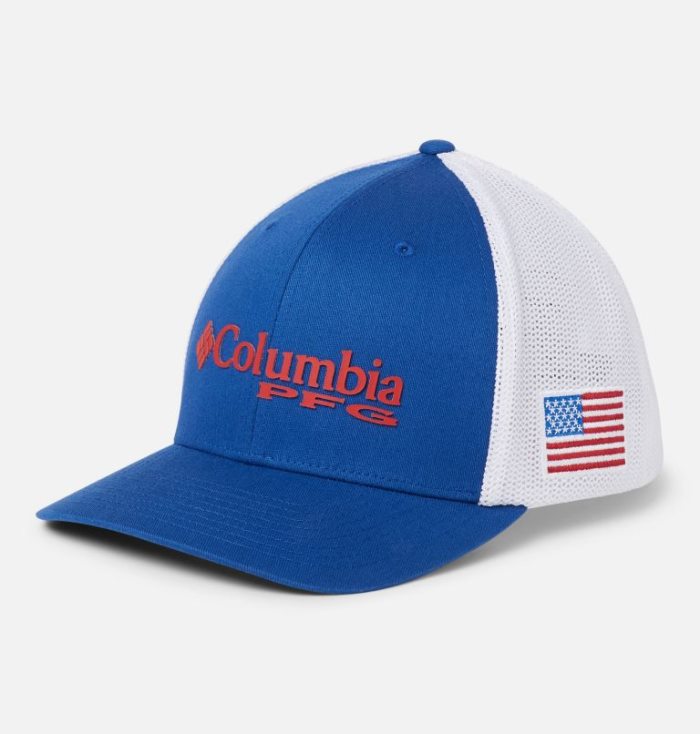 Boné Columbia PFG Mesh™ Ball Cap - USA Masculino Azuis Portugal | 119368-LTK0