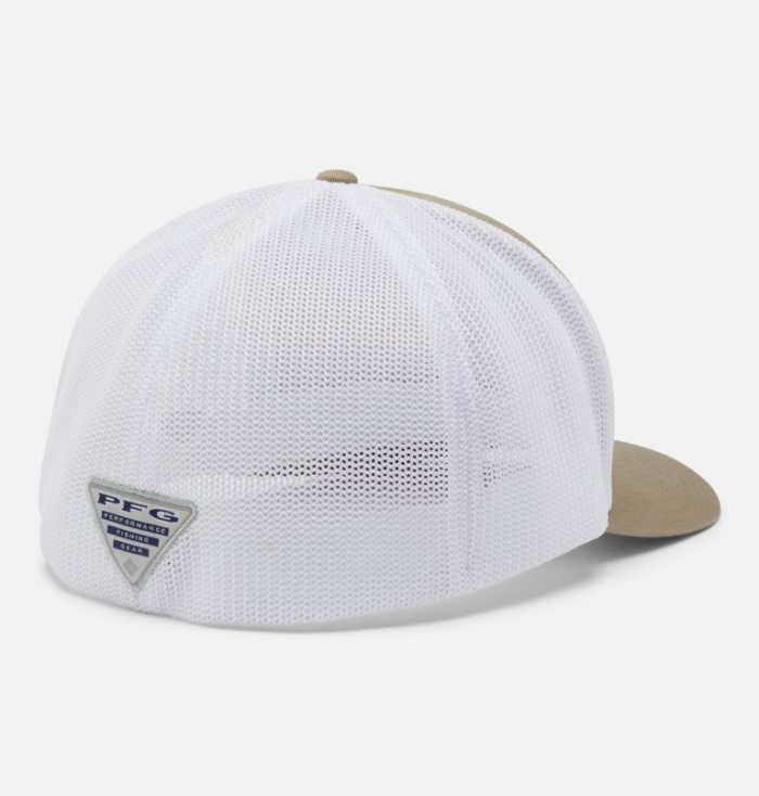 Boné Columbia PFG Mesh™ Ball Cap XXL Feminino Caqui Branco Portugal | 111104-KYI0