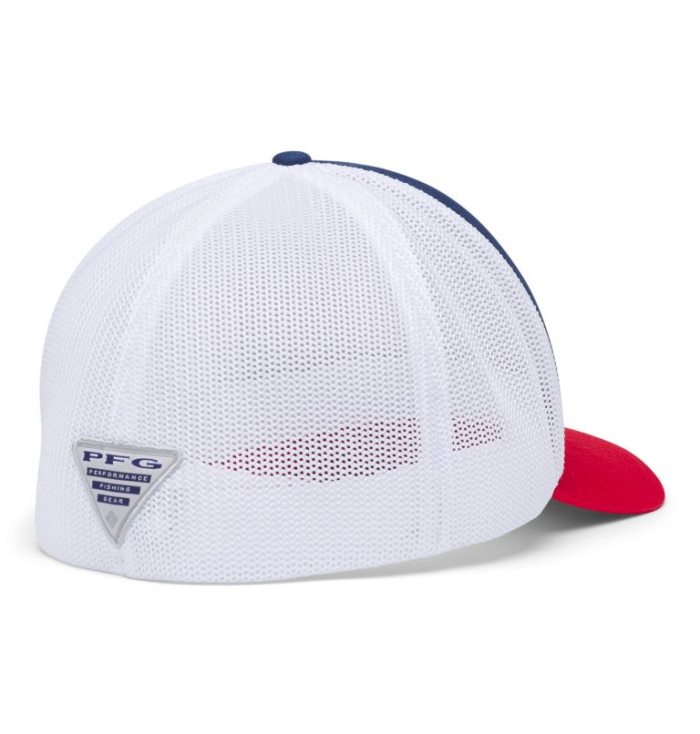 Boné Columbia PFG Mesh™ Ball Cap XXL Feminino Azul Marinho Vermelhas Portugal | 196891-1HFR