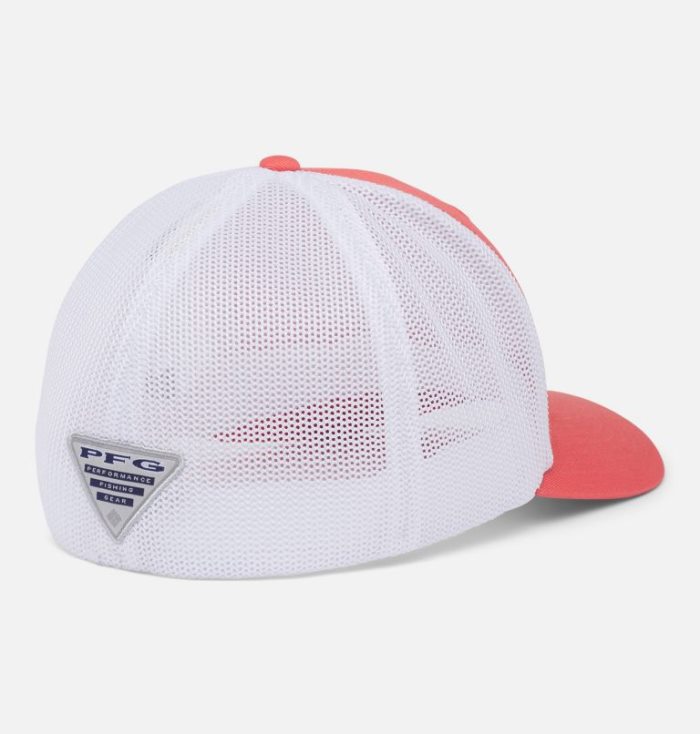 Boné Columbia PFG Mesh™ Hooks Ball Cap Masculino Coral Prateadas Portugal | 196959-4L47