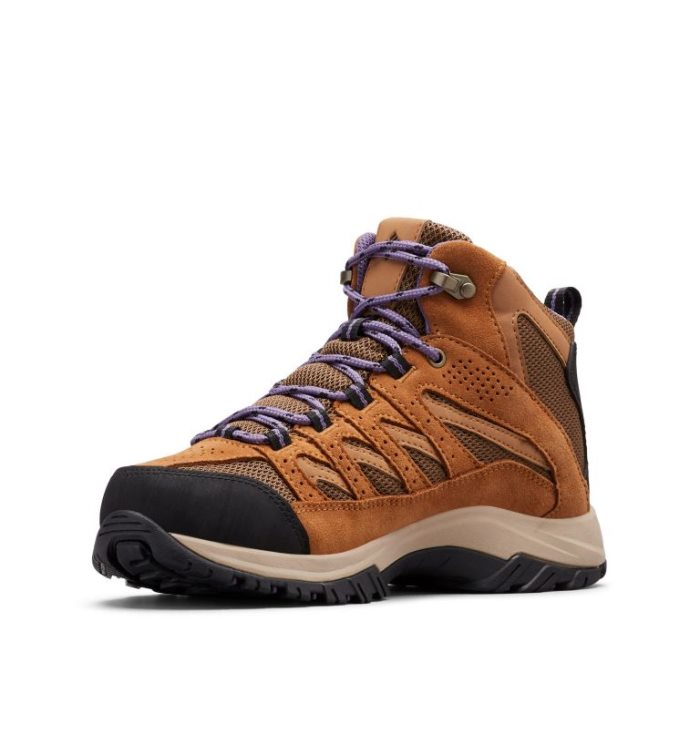 Botas Caminhada Columbia Crestwood™ Medio Impermeáveis Caminhada Boot Feminino Marrom Escuro Roxo Portugal | 170418-JIGT