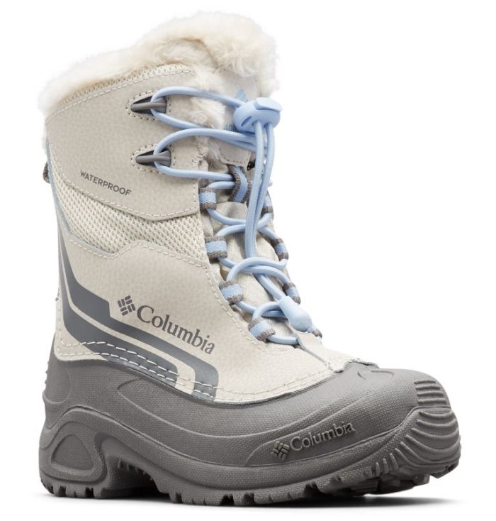 Botas Columbia Bugaboot™ Plus IV Omni-Heat™ Boot Criança Branco Cinzentas Azuis Portugal | 129242-Q6PN