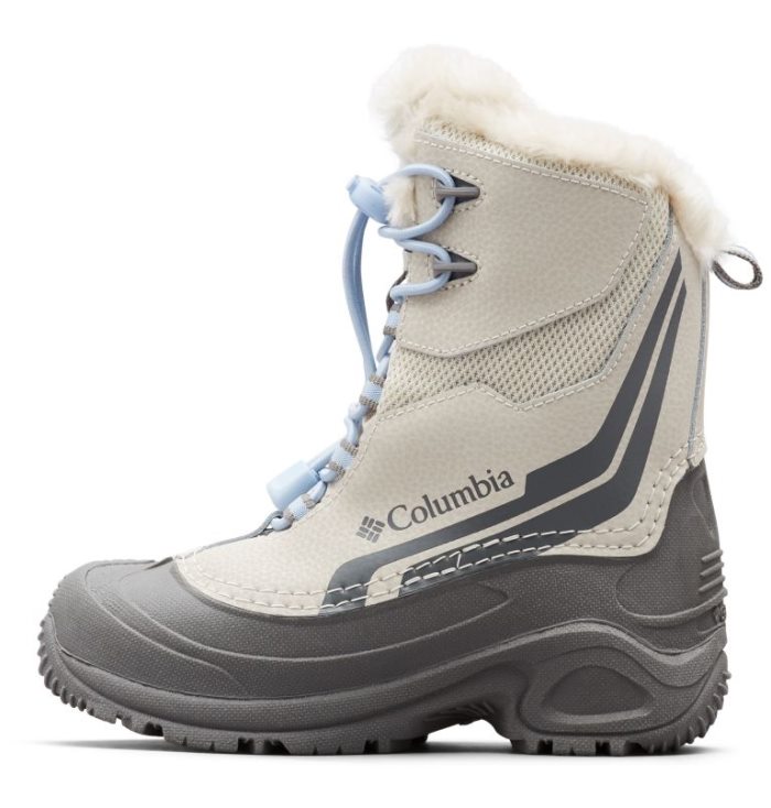 Botas Columbia Bugaboot™ Plus IV Omni-Heat™ Boot Criança Branco Cinzentas Azuis Portugal | 129242-Q6PN