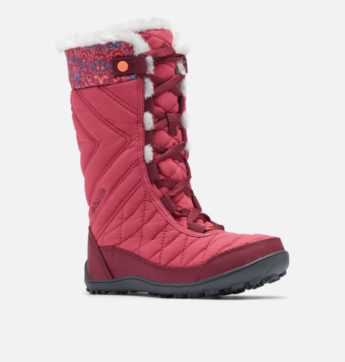 Botas Columbia Minx™ Medio III Print Impermeáveis Omni-Heat™ Boot Criança Fucsia Escuro Luz Coral Portugal | 109356-A1H8