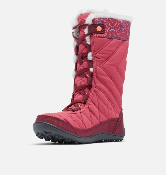 Botas Columbia Minx™ Medio III Print Impermeáveis Omni-Heat™ Boot Criança Fucsia Escuro Luz Coral Portugal | 109356-A1H8