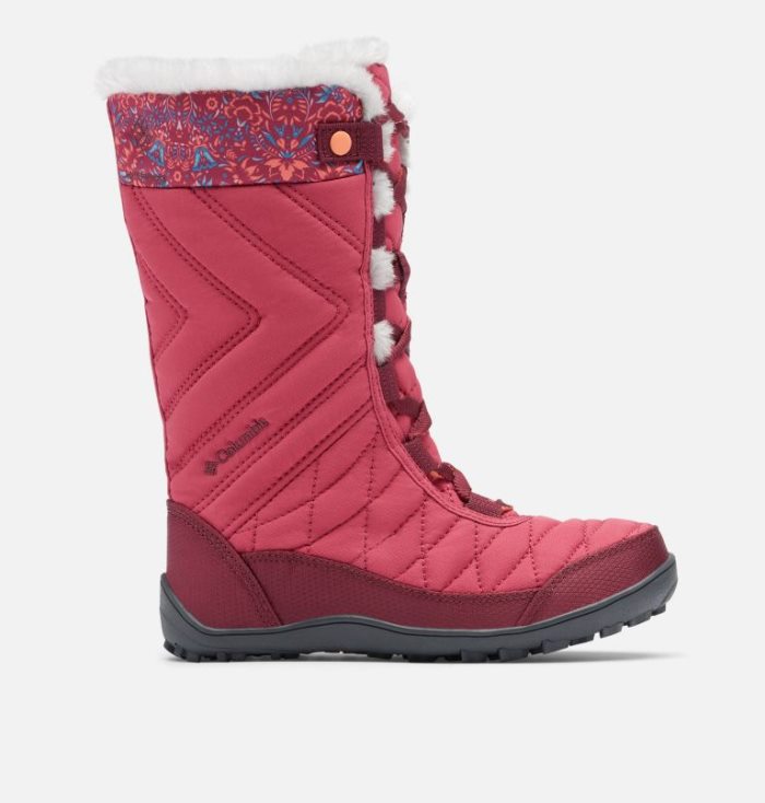 Botas Columbia Minx™ Medio III Print Impermeáveis Omni-Heat™ Boot Criança Fucsia Escuro Luz Coral Portugal | 109356-A1H8