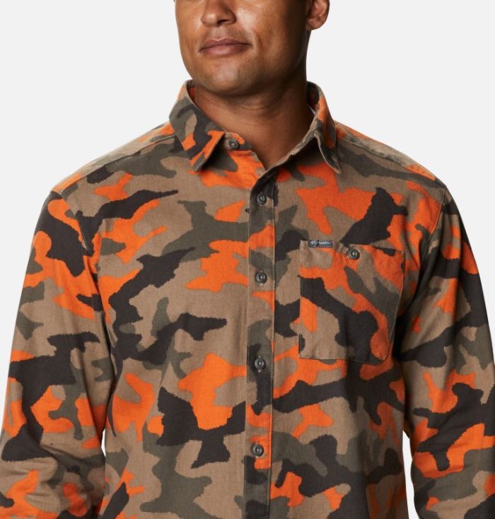 Camisas De Botões Columbia Outdoor Elements™ Printed Flannel Masculino Laranja Camufladas Portugal | 179598-BWYH