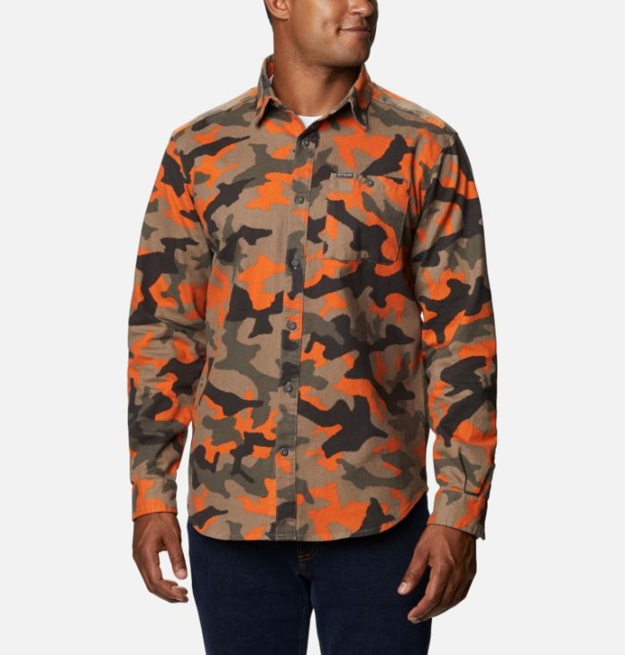 Camisas De Botões Columbia Outdoor Elements™ Printed Flannel Masculino Laranja Camufladas Portugal | 179598-BWYH