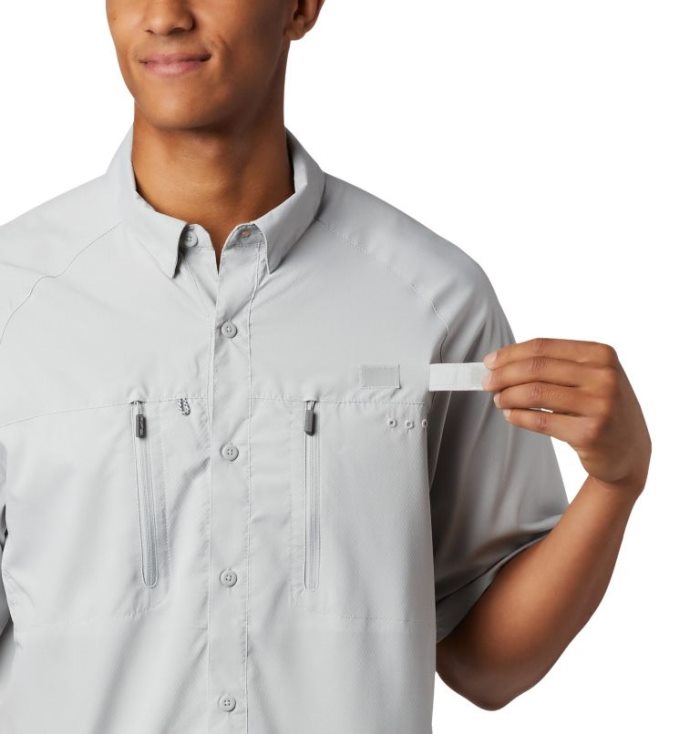 Camisas De Botões Columbia PFG Terminal Tackle™ Curta Sleeve Woven Shirt Masculino Cinzentas Portugal | 170864-MIOB