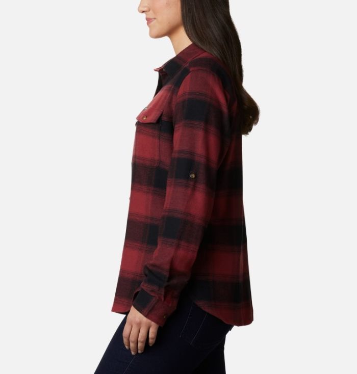 Camisas De Botões Columbia Pine Street™ Stretch Flannel Feminino Vermelhas Portugal | 107621-RFT9