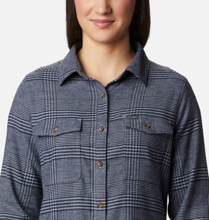 Camisas De Botões Columbia Pine Street™ Stretch Flannel Feminino Cinzentas Portugal | 142980-9NQI