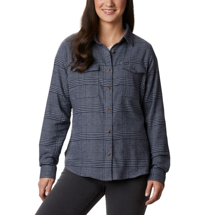 Camisas De Botões Columbia Pine Street™ Stretch Flannel Feminino Cinzentas Portugal | 142980-9NQI