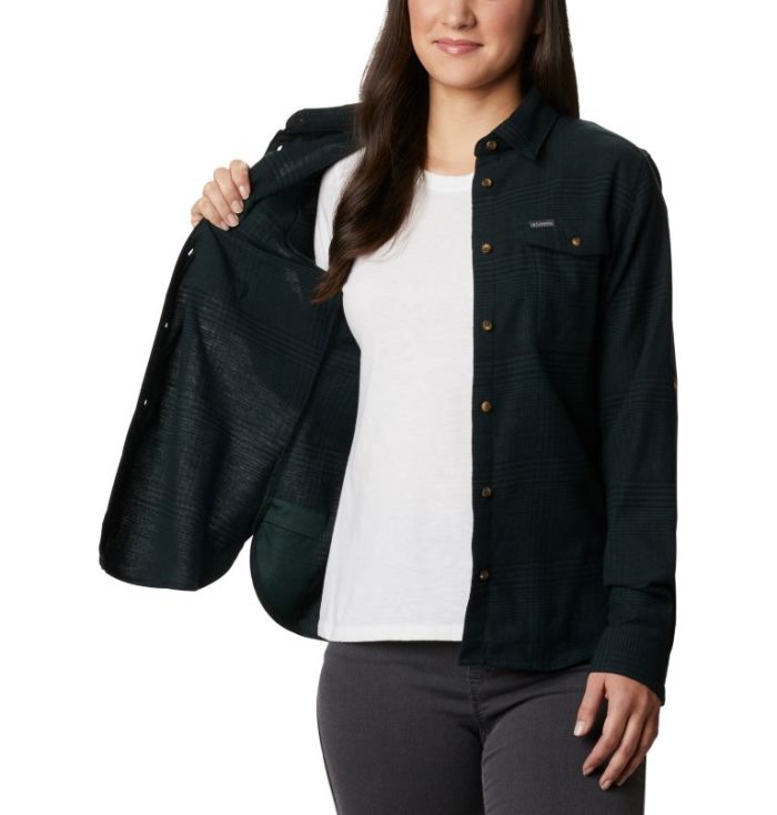 Camisas De Botões Columbia Pine Street™ Stretch Flannel Feminino Verdes Portugal | 189903-MYGI