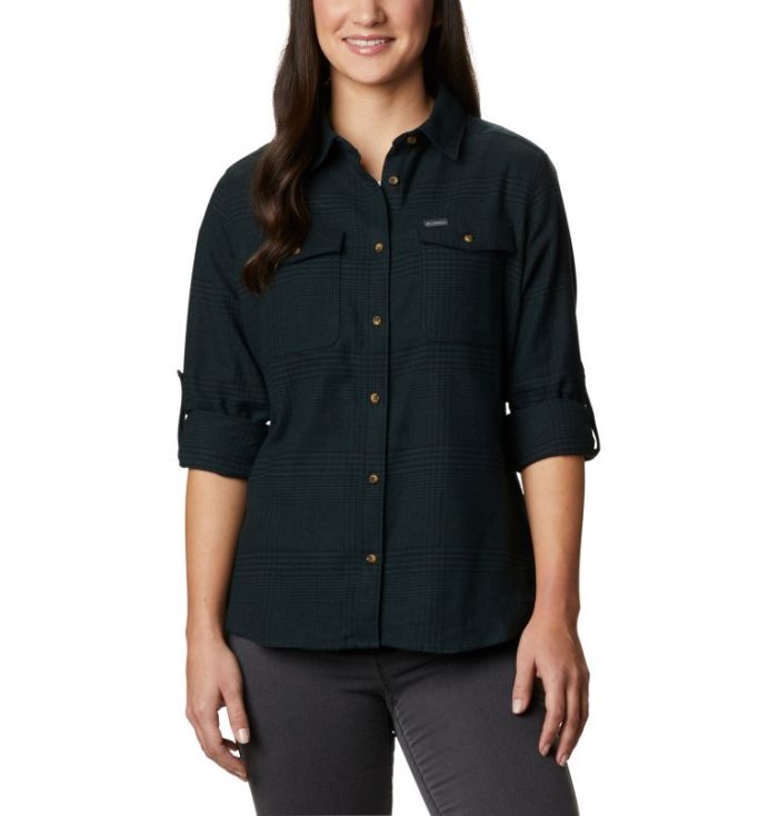 Camisas De Botões Columbia Pine Street™ Stretch Flannel Feminino Verdes Portugal | 189903-MYGI