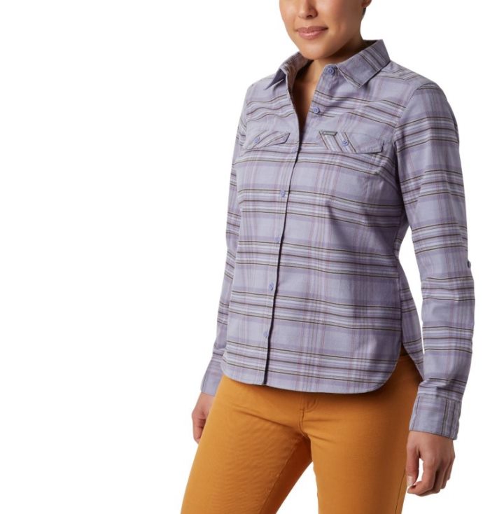 Camisas De Botões Columbia Silver Ridge™ Long Sleeve Flannel Top Feminino Roxo Portugal | 175952-EFAX