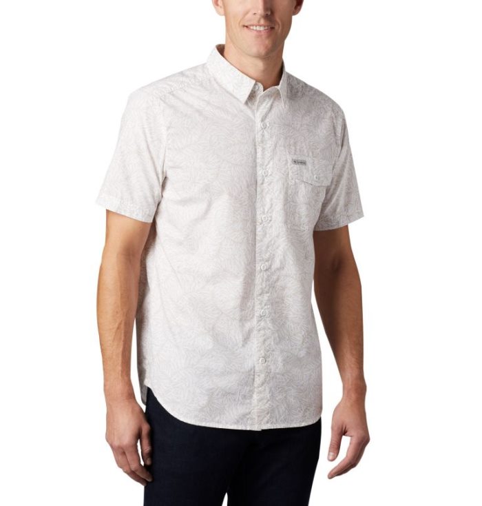 Camisas De Botões Columbia Summer Chill™ Curta Sleeve Shirt Masculino Branco Portugal | 172884-GZFV