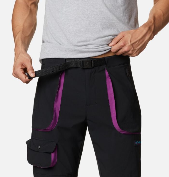 Calças Columbia Powder Keg™ Stretch Cargo Pants Masculino Pretas Roxo Portugal | 117298-ILN8