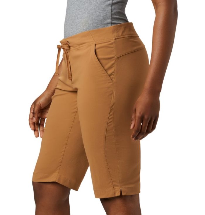 Calções Columbia Anytime Outdoor™ Long Shorts Feminino Luz Marrom Portugal | 130088-9UNO