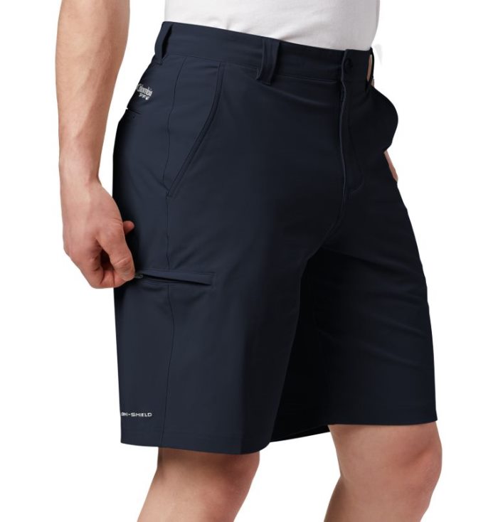 Calções Columbia PFG Grander Marlin™ II Offshore Shorts Masculino Azul Marinho Portugal | 121100-DSL9