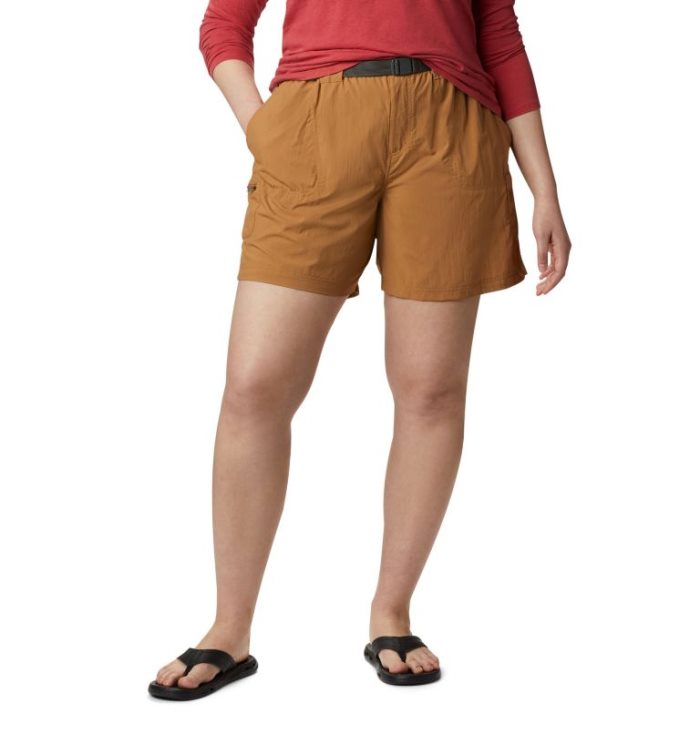 Calções Columbia Sandy River™ Cargo Shorts Feminino Luz Marrom Portugal | 150355-XXYC