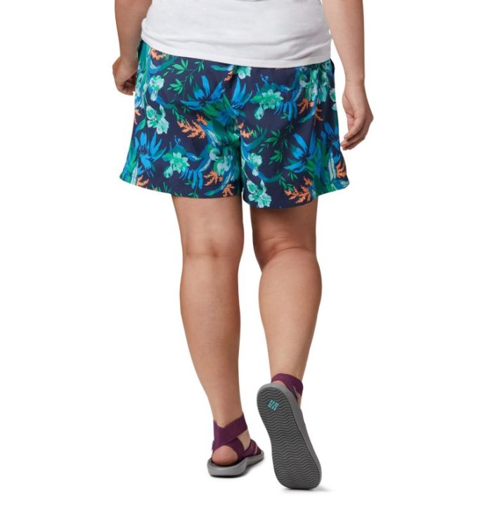 Calções Columbia Sandy River™ II Printed Shorts Feminino Azuis Escuro Portugal | 160324-J0XQ