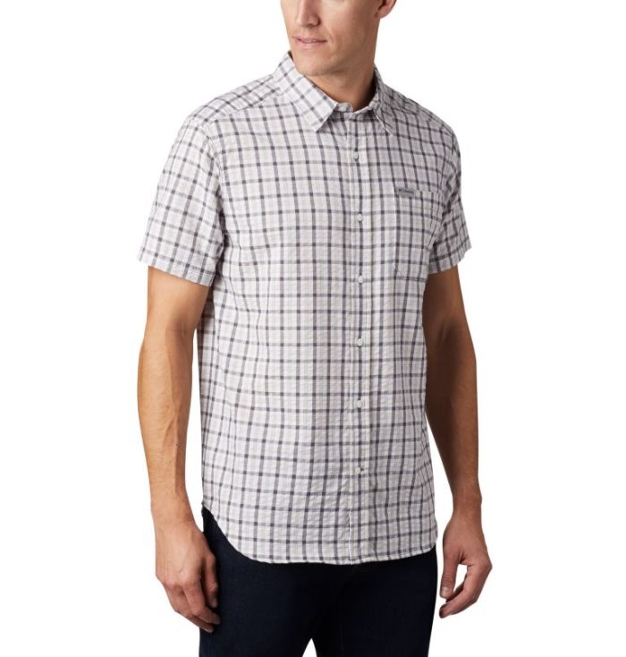 Camisas Columbia Brentyn Trilha™ Curta Sleeve Seersucker Shirt Masculino Cinzentas Portugal | 181257-6818