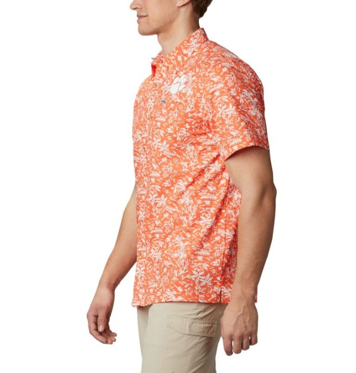 Camisas Columbia Collegiate PFG Super Slack Tide™ Shirt Masculino Laranja Portugal | 155579-XM3Q