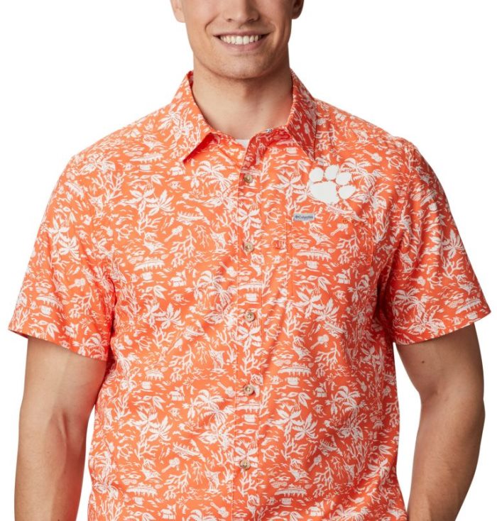 Camisas Columbia Collegiate PFG Super Slack Tide™ Shirt Masculino Laranja Portugal | 155579-XM3Q