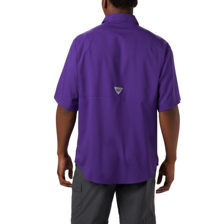 Camisas Columbia Collegiate PFG Tamiami™ Curta Sleeve Shirt Masculino Roxo Portugal | 107548-N3FJ