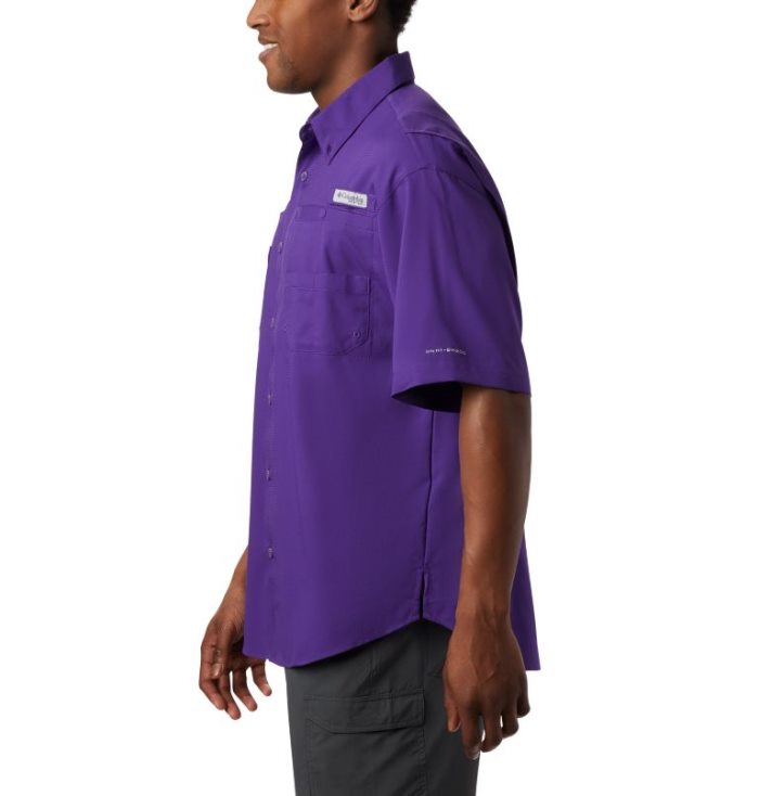 Camisas Columbia Collegiate PFG Tamiami™ Curta Sleeve Shirt Masculino Roxo Portugal | 107548-N3FJ