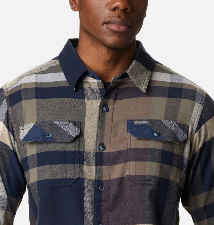 Camisas Columbia Flare Gun™ Stretch Flannel Shirt Masculino Azul Marinho Portugal | 150225-77FH