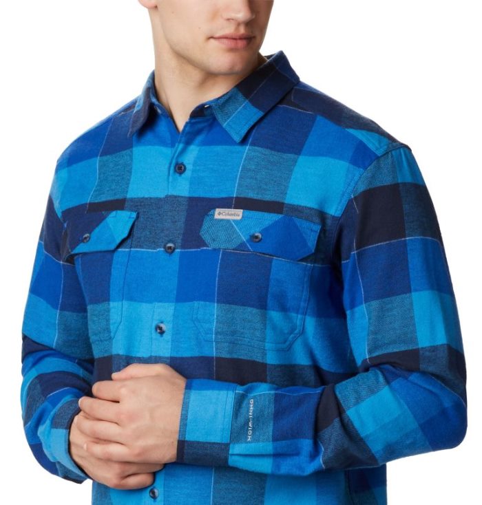 Camisas Columbia Flare Gun™ Stretch Flannel Masculino Azuis Escuro Portugal | 179794-TU35