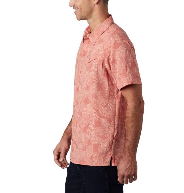 Camisas Columbia Lakeside Trilha™ Curta Sleeve Shirt Masculino Coral Escuro Portugal | 112130-UTG6