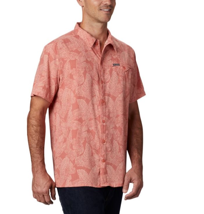 Camisas Columbia Lakeside Trilha™ Curta Sleeve Shirt Masculino Coral Escuro Portugal | 112130-UTG6