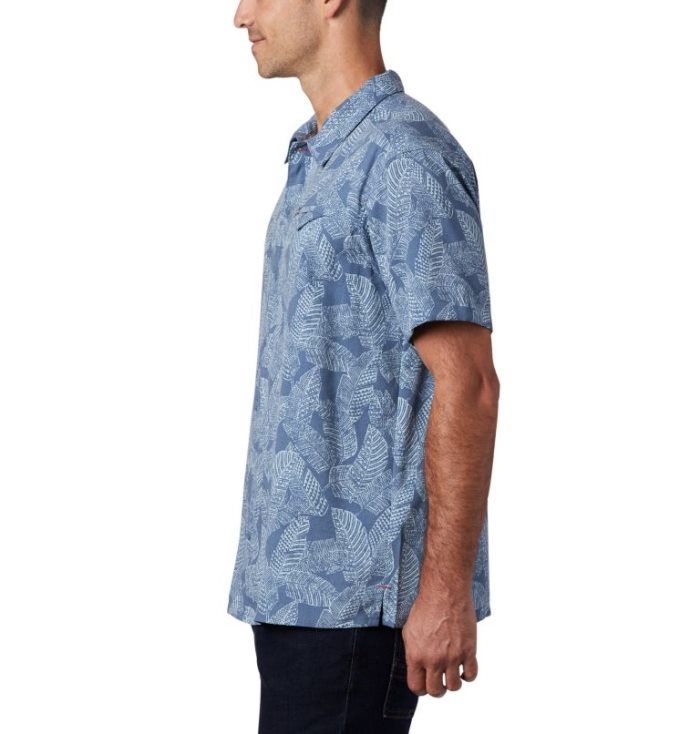 Camisas Columbia Lakeside Trilha™ Curta Sleeve Shirt Masculino Azuis Portugal | 129682-1W13