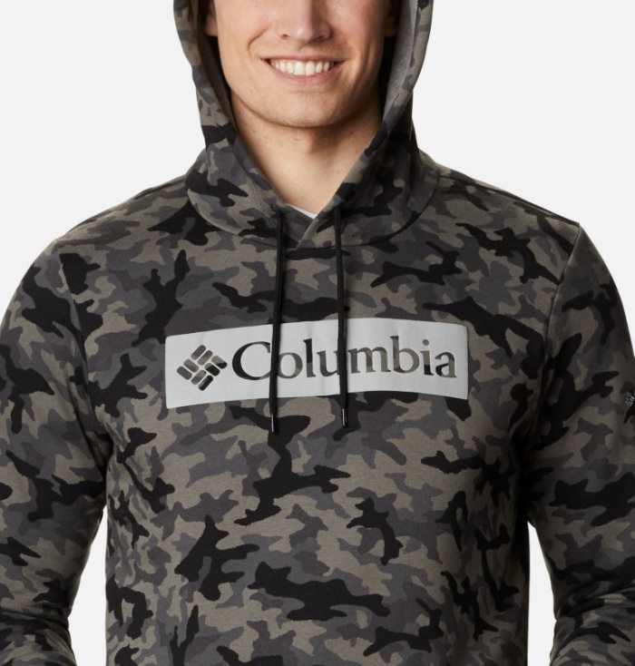 Camisas Columbia Logo™ Printed Hoodie Masculino Pretas Camufladas Portugal | 101059-R6OJ