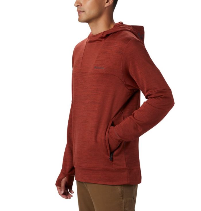 Camisas Columbia Maxtrail™ Camada Intermediária Hoodie Masculino Vermelhas Portugal | 155347-K6MW