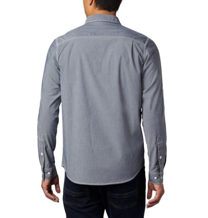 Camisas Columbia Outdoor Elements™ Long Sleeve Chambray Shirt Masculino Azul Marinho Portugal | 175484-WSER