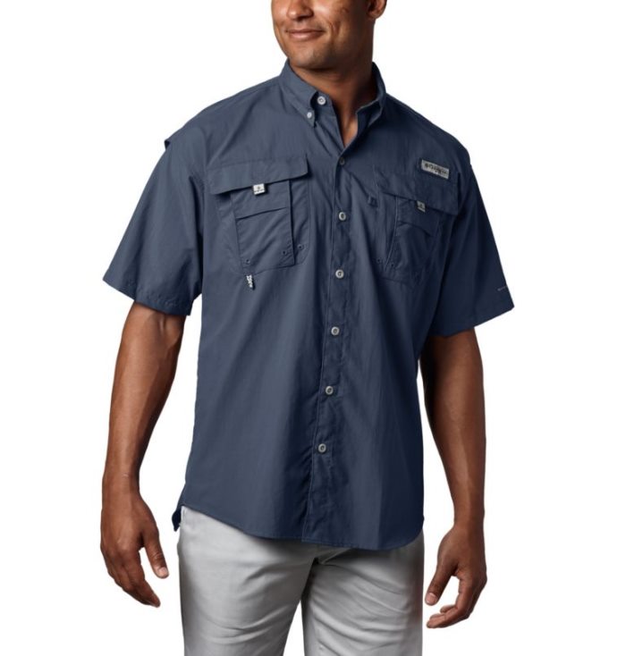 Camisas Columbia PFG Bahama™ II Curta Sleeve Shirt Masculino Azul Marinho Portugal | 128058-I0WH