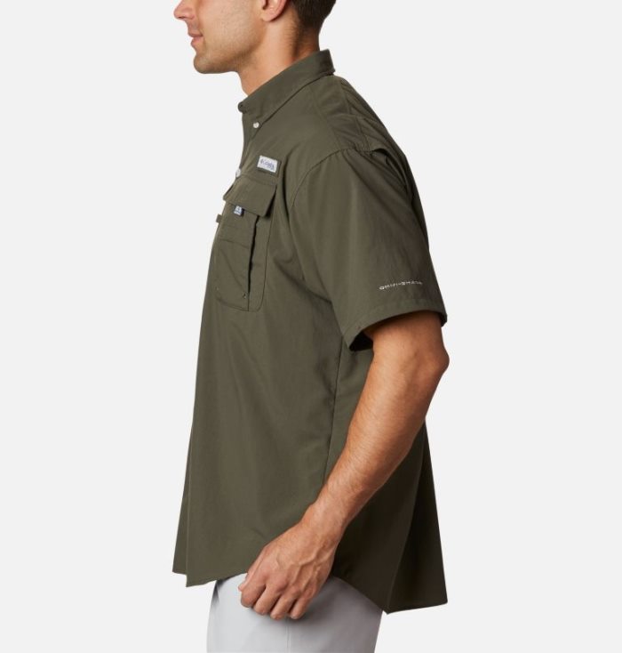 Camisas Columbia PFG Bahama™ II Curta Sleeve Shirt Masculino Verde Oliva Portugal | 133108-6BIL