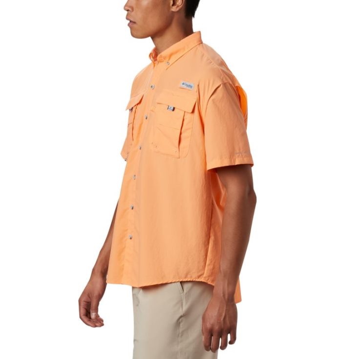 Camisas Columbia PFG Bahama™ II Curta Sleeve Shirt Masculino Luz Laranja Portugal | 133743-04QT