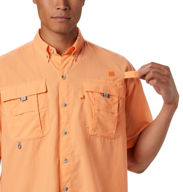 Camisas Columbia PFG Bahama™ II Curta Sleeve Shirt Masculino Luz Laranja Portugal | 133743-04QT