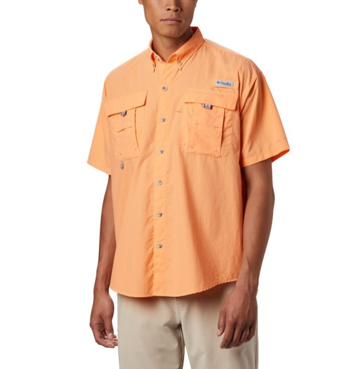 Camisas Columbia PFG Bahama™ II Curta Sleeve Shirt Masculino Luz Laranja Portugal | 133743-04QT