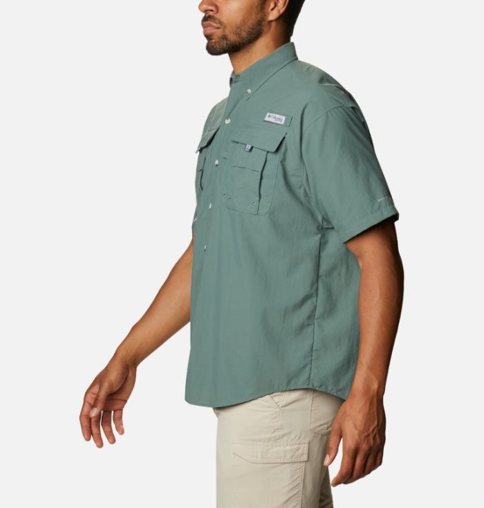 Camisas Columbia PFG Bahama™ II Curta Sleeve Shirt Masculino Luz Turquesa Portugal | 141999-D8MU