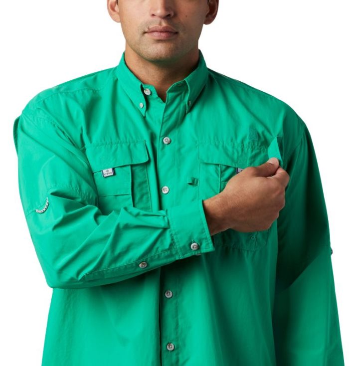 Camisas Columbia PFG Bahama™ II Long Sleeve Shirt Masculino Azul Claro Portugal | 102975-ZP4T