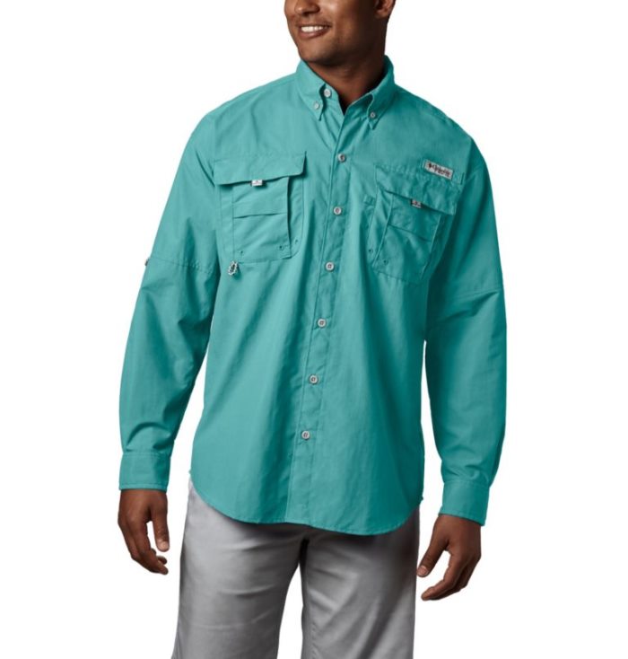 Camisas Columbia PFG Bahama™ II Long Sleeve Shirt Masculino Turquesa Portugal | 123134-NS0B