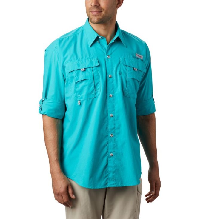 Camisas Columbia PFG Bahama™ II Long Sleeve Shirt Masculino Luz Turquesa Portugal | 153635-05MH