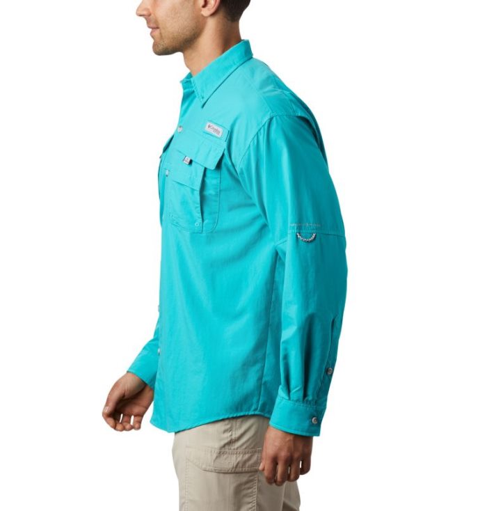 Camisas Columbia PFG Bahama™ II Long Sleeve Shirt Masculino Luz Turquesa Portugal | 153635-05MH